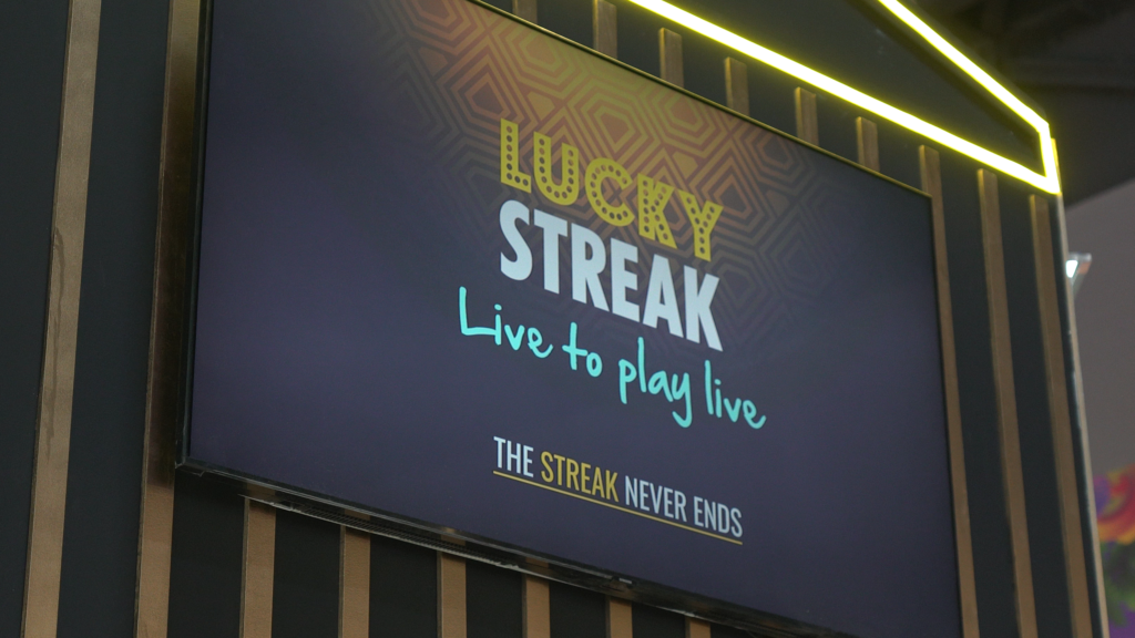 Event visuals for LuckyStreak at ICE Barcelona 2026
